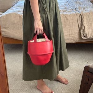 Madewell leather bucket bag
